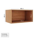 Ver imagem 4 de Armário Aéreo Planejado 1 Porta Basculante 80cm Aroeira CabeCasa MadeiraOriginals Cinza/Sereno/Cedro