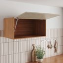 Ver imagem 5 de Armário Aéreo Planejado 1 Porta Basculante 80cm Aroeira CabeCasa MadeiraOriginals Cinza/Sereno/Cedro