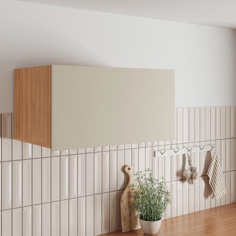 Armário Aéreo 1 Porta Basculante 80cm Aroeira CabeCasa MadeiraOriginals Cinza/Sereno/Cedro