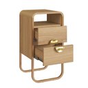 Ver imagem 6 de Kit 2 Mesas de Cabeceira Luna 30 Cm Pes Metalicos Hanover Dourado Artesano