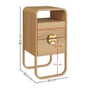 Ver imagem 3 de Kit 2 Mesas de Cabeceira Luna 30 Cm Pes Metalicos Hanover Dourado Artesano