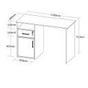 Ver imagem 3 de Escrivaninha Mesa Office com Gaveta e Armário Hall Ipê/branco