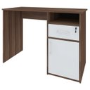 Ver imagem 5 de Escrivaninha Mesa Office com Gaveta e Armário Hall Ipê/branco