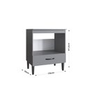 Ver imagem 3 de Balcão para Cozinha com Tampo 1 Porta Light Cinza