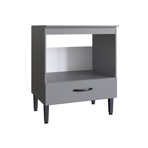 Balcão para Cozinha com Tampo 1 Porta Light Cinza