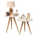 Ver imagem 3 de Conjunto Mesa de Apoio e Lateral Pés Palito Off White