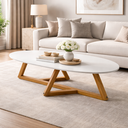 Ver imagem 1 de Mesa de Centro Classic Natural Moderno Decorativa Design Moderno:branco