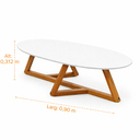 Ver imagem 3 de Mesa de Centro Classic Natural Moderno Decorativa Design Moderno:branco