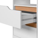 Ver imagem 4 de Mesa de Cabeceira Sole 2 Gavetas Branco/freijó (vistas Flex) - Abz