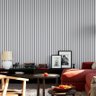 Papel de Parede Adesivo Listrado Listras Cinza e Branco - Ssli-167 - 3