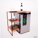 Ver imagem 2 de Aparador Estilo Industrial com Prateleiras para Adegas Grandes