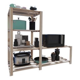 Armário Porta Microondas E Galão Filtro De Agua Cozinha Mult Quintal Technox - 2