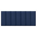 Ver imagem 4 de Kit 7 Cabeceiras Painel Modular Cama Box Casal Veludo Azul Madelina Decor