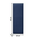 Ver imagem 2 de Kit 7 Cabeceiras Painel Modular Cama Box Casal Veludo Azul Madelina Decor