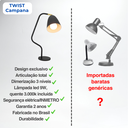 Ver imagem 6 de Luminária de Mesa Twist Campana Dimerizável Articulada LED9W