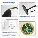 Ver imagem 3 de Luminária de Mesa Twist Campana Dimerizável Articulada LED9W