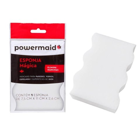 Esponja Mágica Bucha Melamina Tira Manchas Limpeza - Powermaid