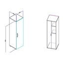 Ver imagem 2 de Armário Sapateira Casal ASM180 c/ 1 Porta Branco - Movelbento