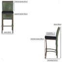Ver imagem 2 de 2 Banqueta em Alumínio Roma Marrom Corda Náutica Tecido 12 Verde