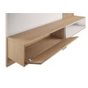 Ver imagem 3 de Painel Suspenso Tocantins 1.8 P/ Tv 65'' com Detalhes Ripados e Prateleira Off White Freijó - Colibr