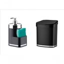 Ver imagem 1 de Kit Cozinha 2 Peças Preto Future Lixeira e Porta Detergente