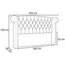 Ver imagem 3 de Cabeceira Cama Box Casal Queen 160cm C/ Calçadeira Marrom