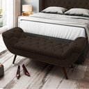 Ver imagem 4 de Cabeceira Cama Box Casal Queen 160cm C/ Calçadeira Marrom