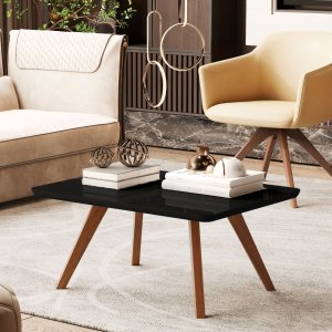 Mesa de Centro Elegante 60x45x30cm Acabamento Sofisticado