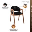 Ver imagem 2 de Cadeira Decorativa Sala de Jantar Luxo Larissa Facto Preto - Mozzelar