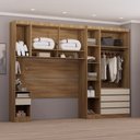 Ver imagem 2 de Guarda Roupa Dormitório Modulado Veneza Casal 1,38 m Avelã e Arenas Luciane M02