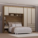 Ver imagem 1 de Guarda Roupa Dormitório Modulado Veneza Casal 1,38 m Avelã e Arenas Luciane M02