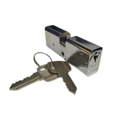 Cilindro para Fechadura 13x28mm Zamac Cromado 55mm Lockwell - 1