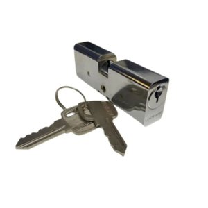 Cilindro para Fechadura 13x28mm Zamac Cromado 55mm Lockwell