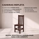 Ver imagem 3 de Kit 8 Cadeiras Repleta Esmeralda Madeira Maciça Sala Jantar - Castanho