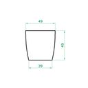 Ver imagem 3 de Vaso Planta 50x50 Oval Moderno Polietileno - TERRACOTA 016