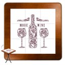Ver imagem 3 de Cj Mesa Madeira Azulejo 60x60cm - Bistrô Fixa 78cm + 3 Cadeiras 43 - Natural - More Wine