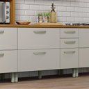 Ver mais imagens de Balcão de Cozinha 3 Portas 3 Gavetas 120cm Freijó/Off White Princesa Nesher