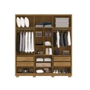 Ver imagem 3 de Guarda-roupa Noronha 6 Portas Nature 226cm Altura Gigante Quarto Casal