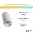 Ver imagem 3 de Kit 14 Spot Sobrepor Redondo Direcionável + 14 Lâmpada Mr16 - Branco - Bco Frio 6500k