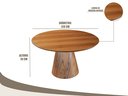 Ver imagem 2 de Mesa Cone Redonda Lamina Madeira Natural - 1,20m