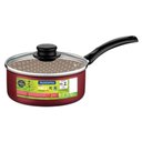 Ver imagem 2 de Panela Vermelha Alumínio Antiaderente Tampa de Vidro Starflon Max 16cm Tramontina Turim Cozinha