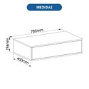 Ver imagem 5 de Escrivaninha Mesa Escritório Suspensa Complemento 100% MDF 1 Gaveta 78,5cm Macadâmia Marrom
