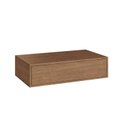 Ver imagem 2 de Escrivaninha Mesa Escritório Suspensa Complemento 100% MDF 1 Gaveta 78,5cm Macadâmia Marrom