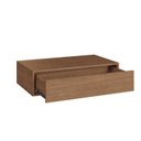 Ver imagem 3 de Escrivaninha Mesa Escritório Suspensa Complemento 100% MDF 1 Gaveta 78,5cm Macadâmia Marrom