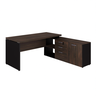 Mesa em L Web40 1,90 X 1,60 40mm com Armário - Marsala/preto - 1