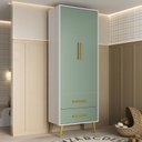 Ver imagem 1 de Guarda-Roupa Infantil Encanto Espresso Móveis Verde/Branco