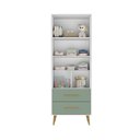 Ver imagem 3 de Guarda-Roupa Infantil Encanto Espresso Móveis Verde/Branco