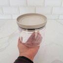 Ver imagem 4 de Conjunto 2 Potes Herméticos 1l Porta Mantimentos com Tampa Plástico Cinza Soprano