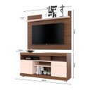Ver imagem 3 de Rack Bancada Yara + Painel Maia TV de até 47 Polegas com Prateleira Nogueira/ Off White para Sala