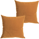 Ver imagem 1 de Kit 2 Capa Almofada Veludo Lisa 48x48 Ziper - Bronze